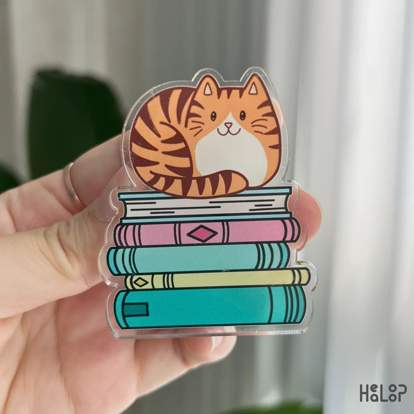 Cat Bookish Phone Grip