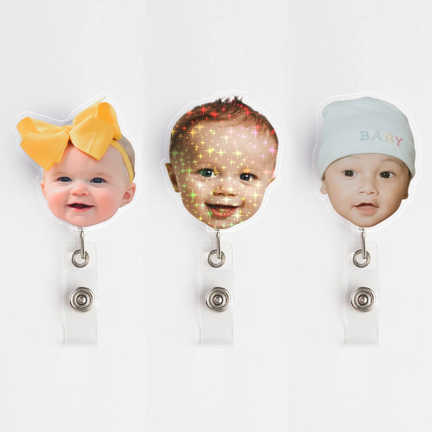 Custom Baby Photo Badge Reels
