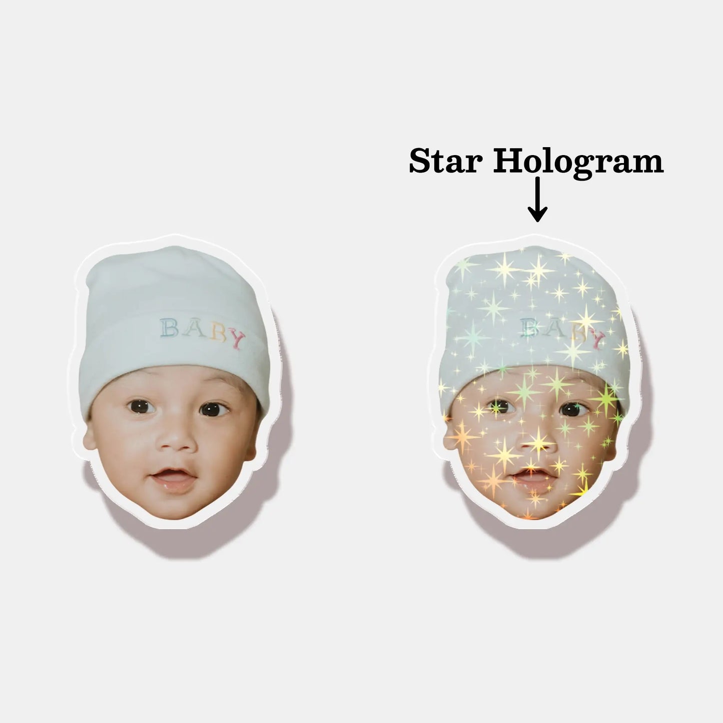 Custom Baby Photo Phone Grip with Star Hologram
