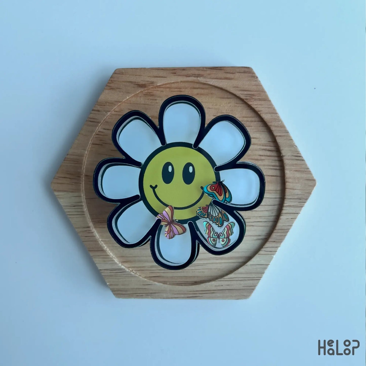 Smiley daisy phone grip holder