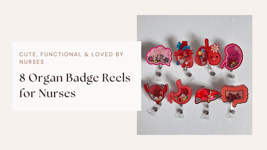 8 Organ Badge Reels for Nurses