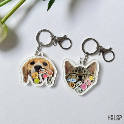 Custom Pet Shaker Keychain