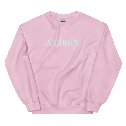 Anxious Mental Health Sweatshirt - Light Pink - Healoop