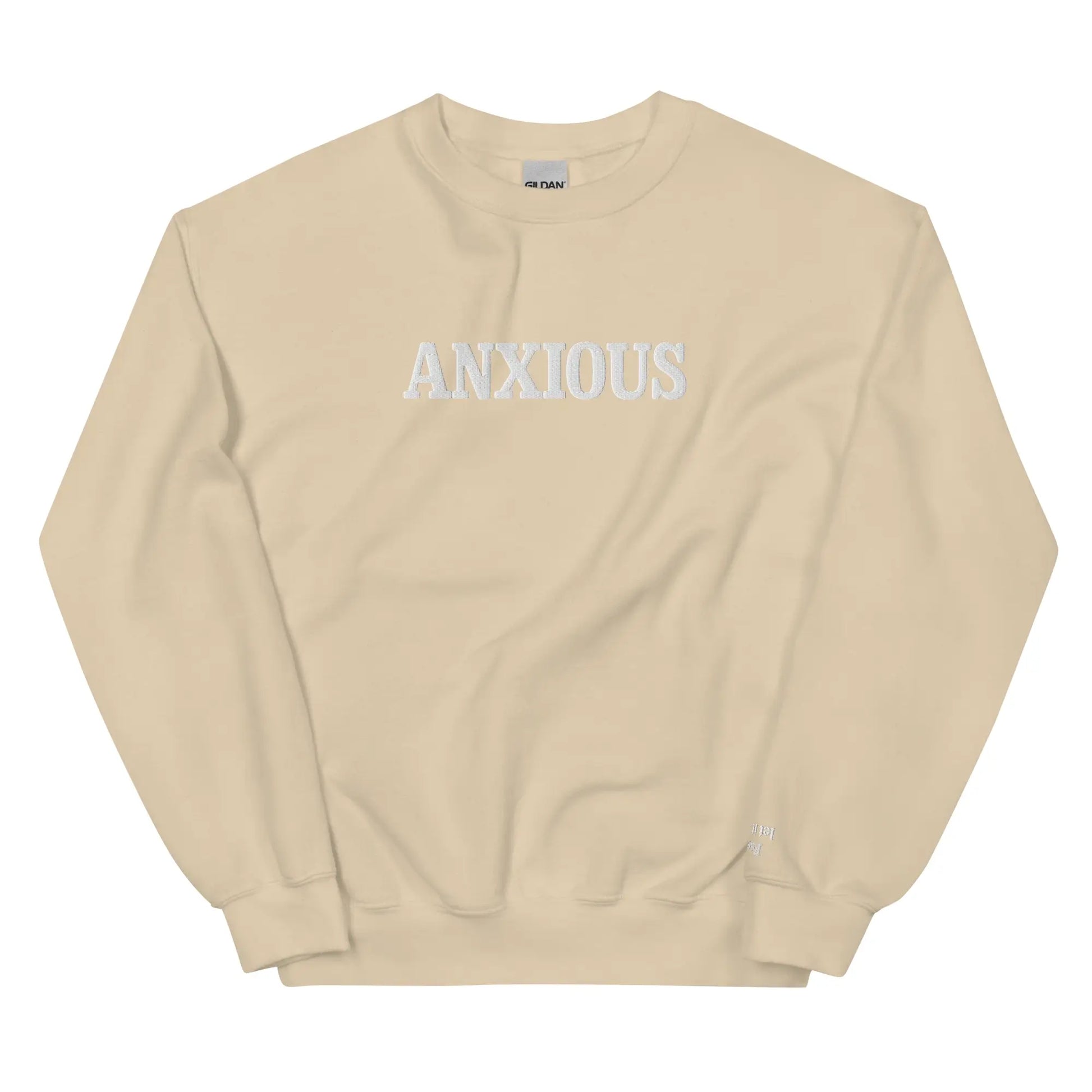 Anxious Mental Health Sweatshirt - Sand - Healoop