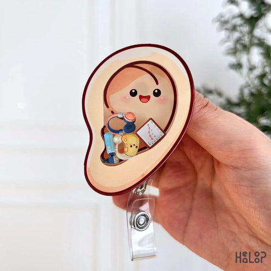 Audiology badge holder shaker badge reel for healthcare workers