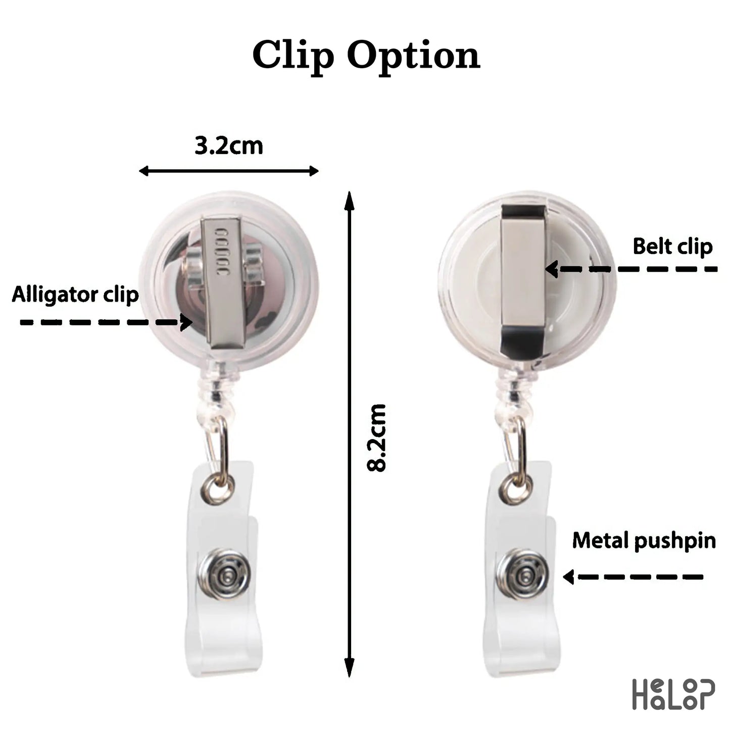 Badge Reel Clip Option 
