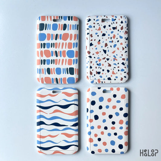 Slim plastic ID badge holder showing back structure and lightweight profile