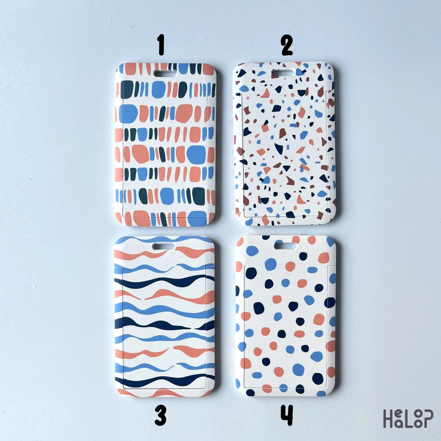 Boho Abstract Plastic Id Badge Holder Option