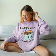 Burnt Out But Trying My Best Sweatshirt in Orchid Model