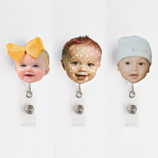 Custom Baby Photo Badge Reels