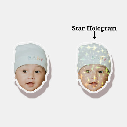 Custom Baby Photo Phone Grip with Star Hologram