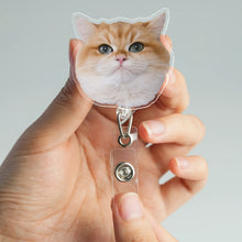 Custom Cat Badge Reel