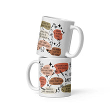 11oz mug with the customizable name 'Daily Reminders' and warm, motivational messages printed on the front.