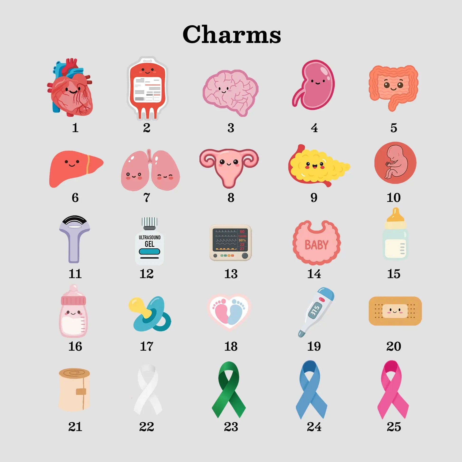 Custom Nurse Scrub Top Charms 1