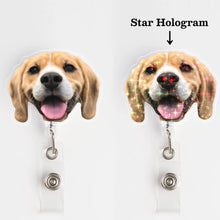 Custom Pet Badge Reel with Star Hologram
