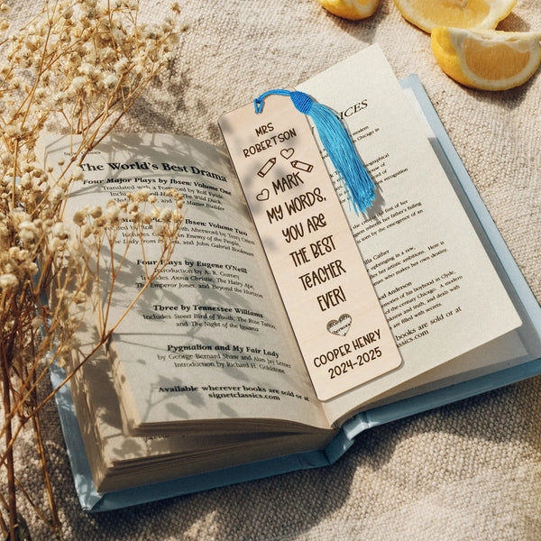 Custom Teacher Name Bookmark Shape 1