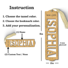 Custom Wooden Name Bookmark Detail