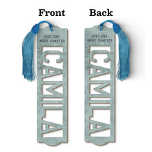 Custom Wooden Name Bookmark Front and Back