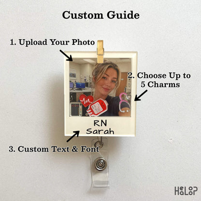 Custom Photo Shaker Badge Reel Custom Guide