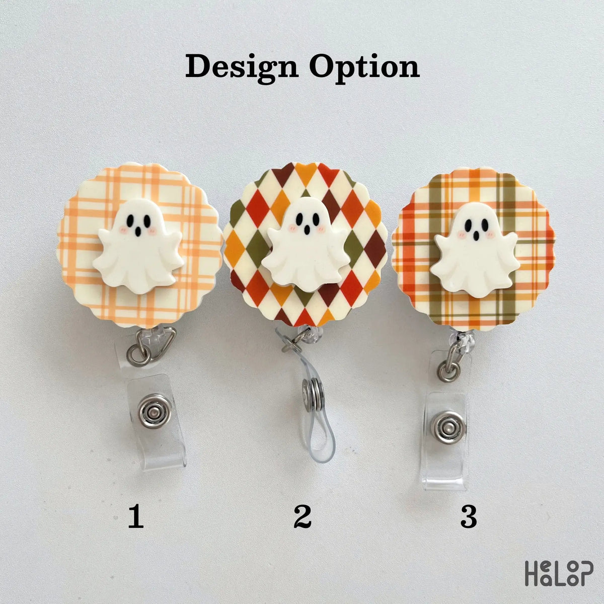 Ghost Badge Reel with three fall pattern design options