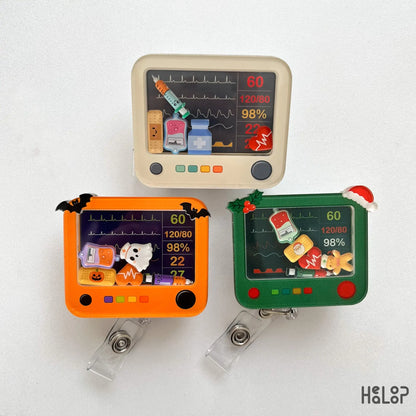 Heart monitor shaker badge reel set