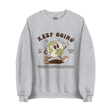 Keep Going sweatshirt in Grey color, a cozy and inspirational piece for self-care and mental health awareness.