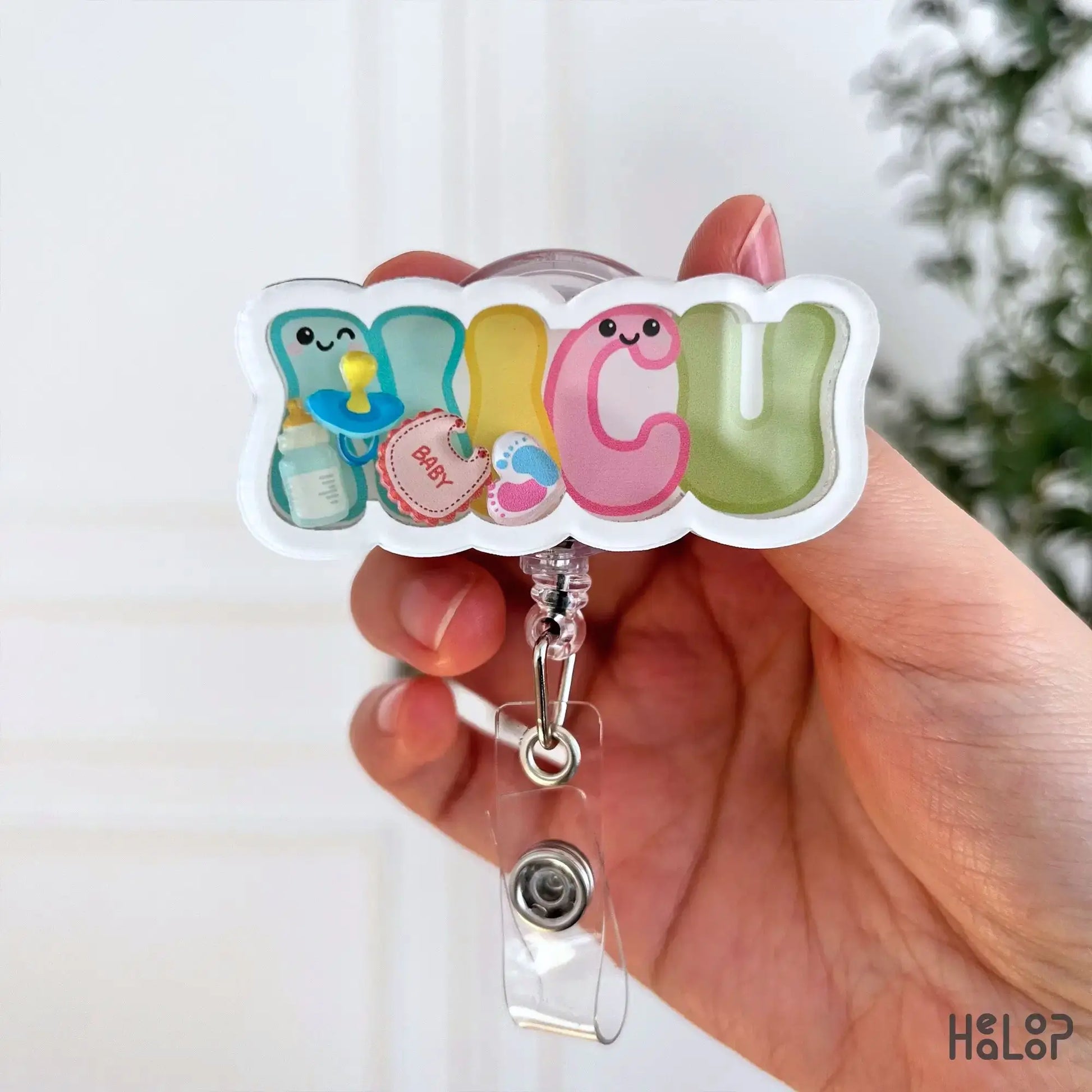 Neonatal nurse badge holder cute NICU badge reel