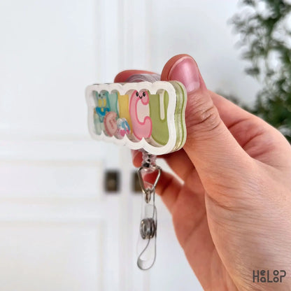 NICU medical badge holder shaker badge reel