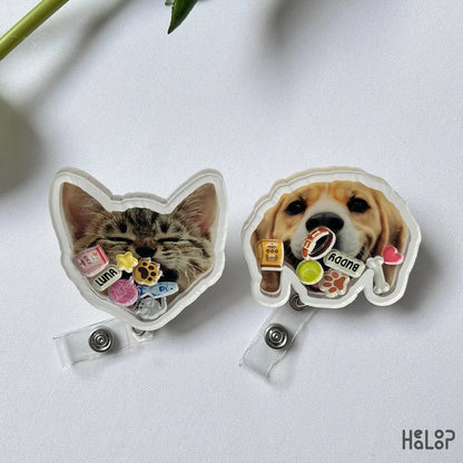 Pet photo badge reels.