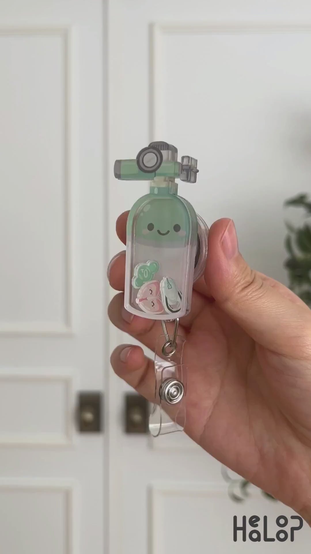 Oxygen tank shaker badge reel video