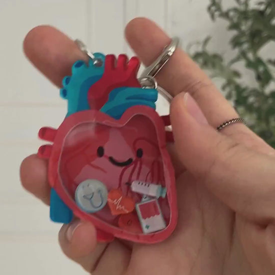 Anatomical Heart Shaker Keychain Video