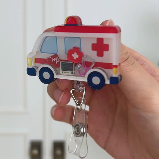 Ambulance shaker badge reel video