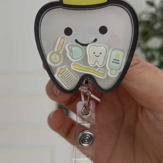 Dental shaker badge reel video