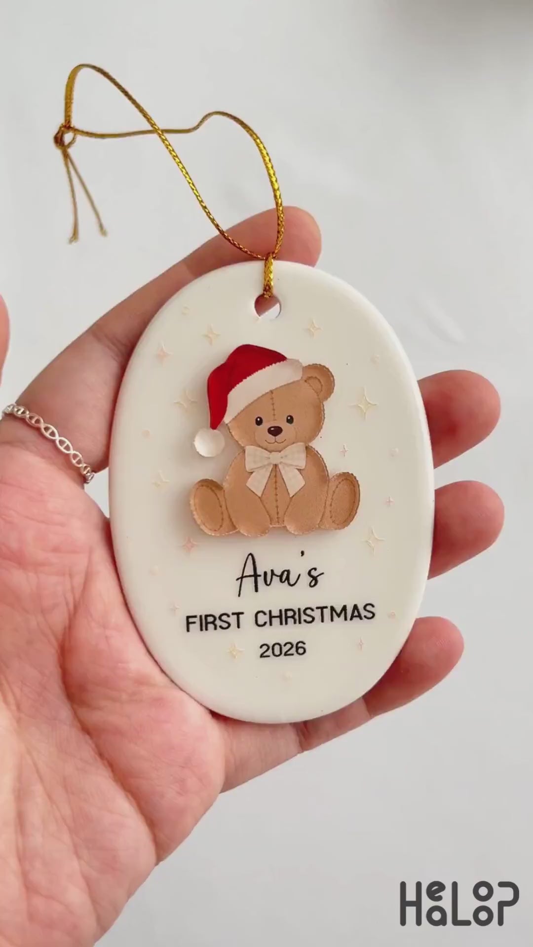 Custom Baby Christmas Ornament Video