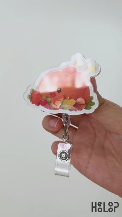 Turkey food shaker badge reel video