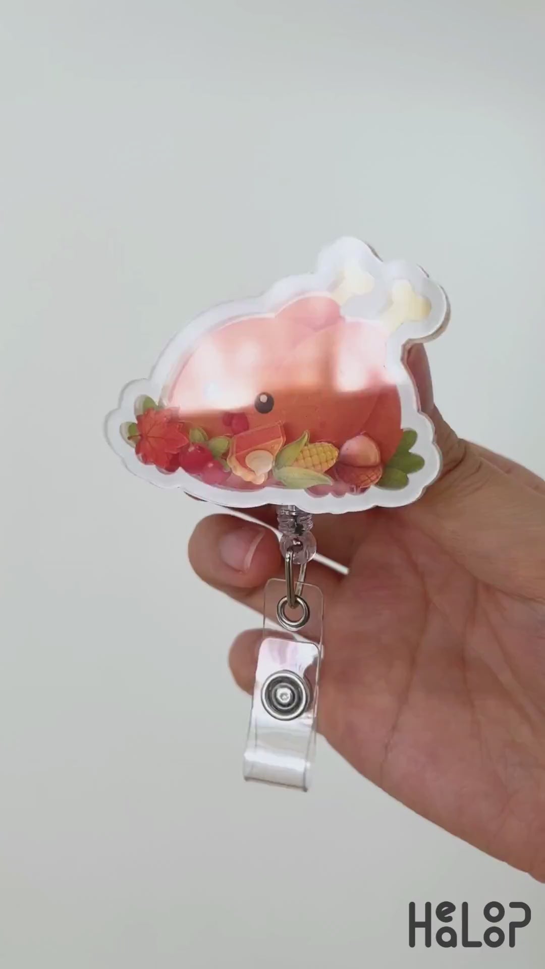 Turkey food shaker badge reel video
