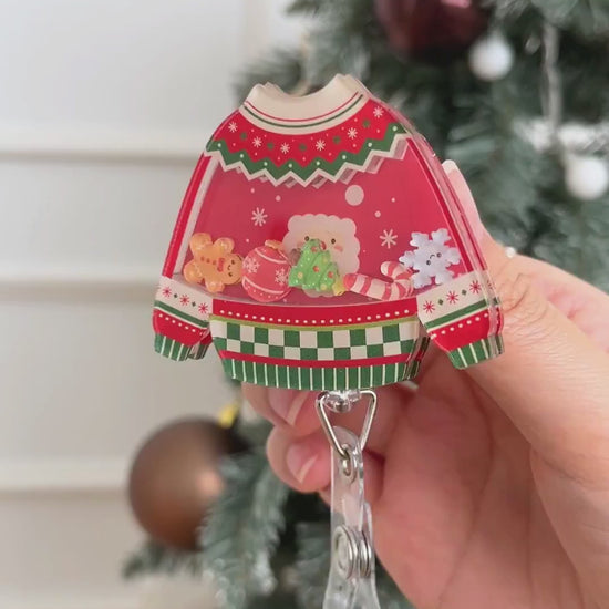 Christmas Ugly Sweater Shaker Badge Reel Video