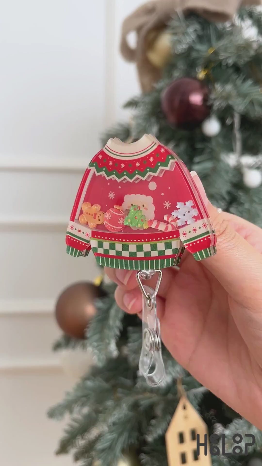 Christmas Ugly Sweater Shaker Badge Reel Video