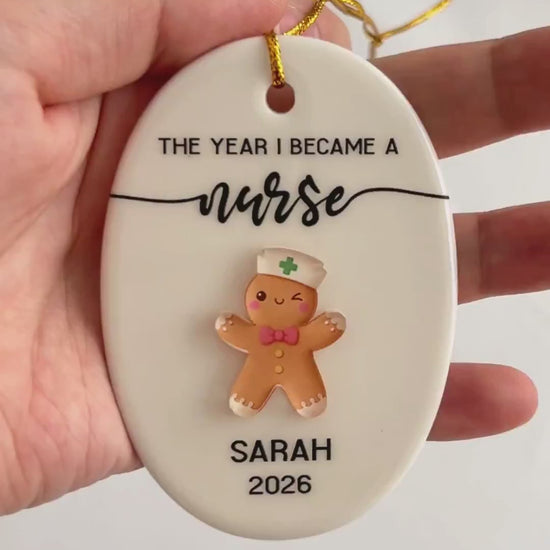 Custom Christmas Nurse Ornament Video