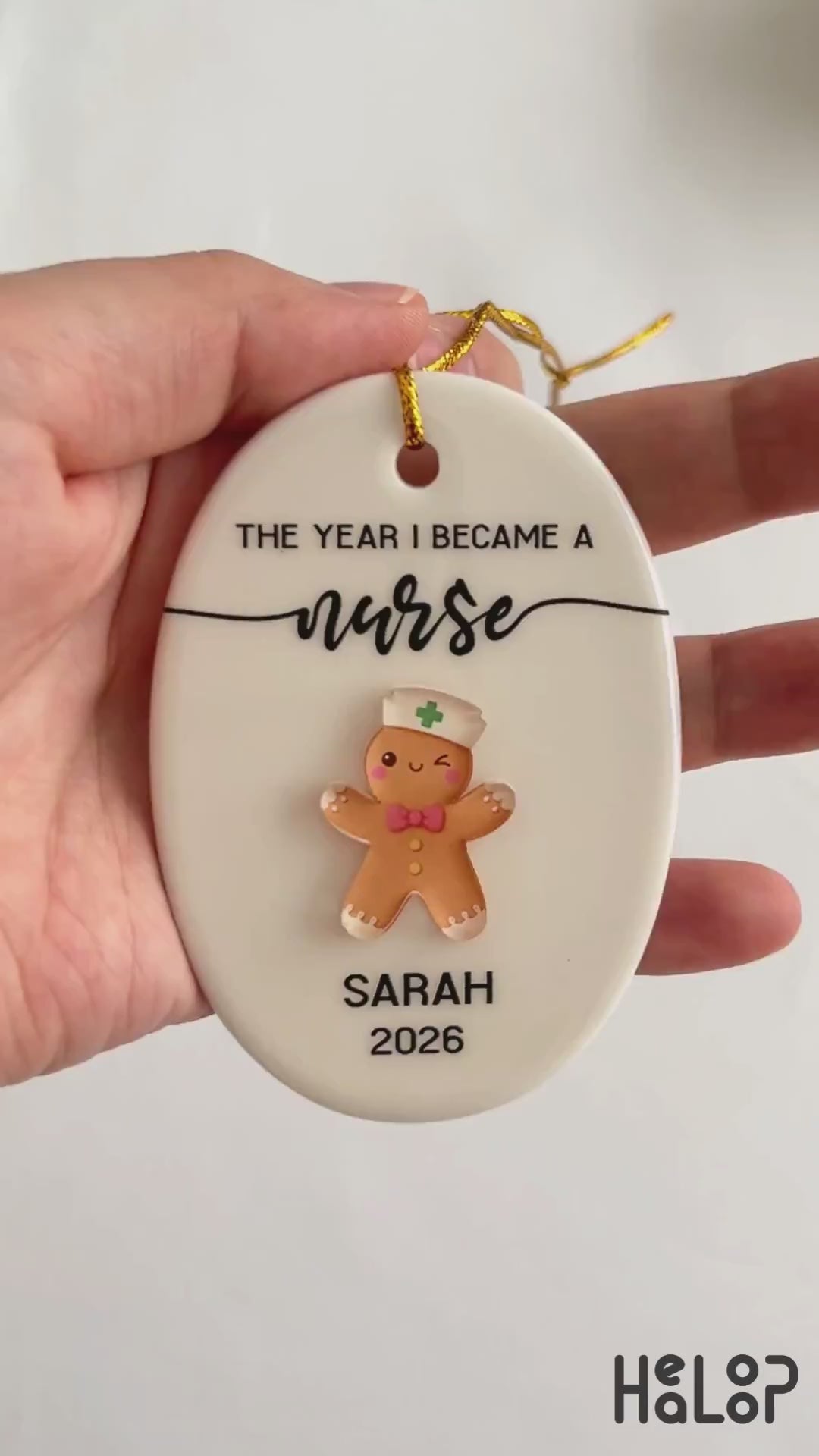 Custom Christmas Nurse Ornament Video
