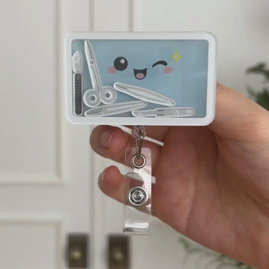 Surgical Tray Shaker Badge Reel Video