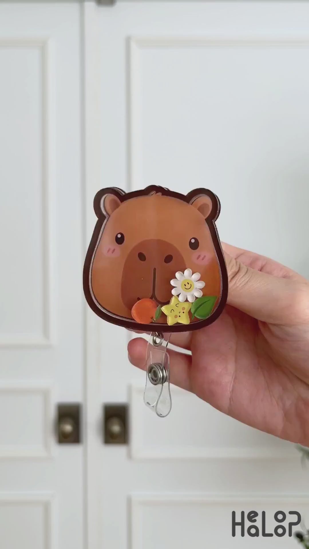 Capybara shaker badge reel video