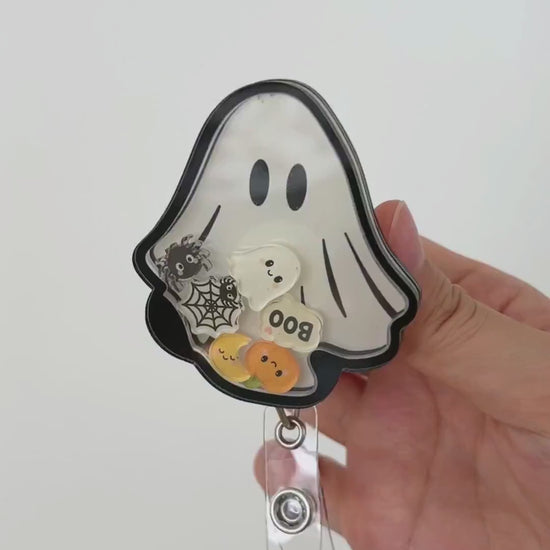 Ghost halloween shaker badge reel video