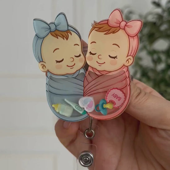 Swaddle Baby Shaker Badge Reel Video