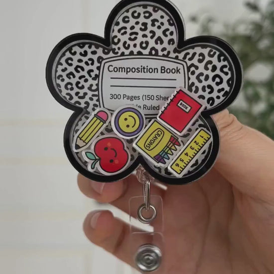 Composition Book Shaker Badge Reel Video