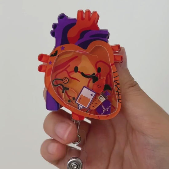 Anatomical Heart Shaker Badge Reel Set Video