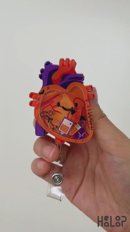 Anatomical Heart Shaker Badge Reel Set Video