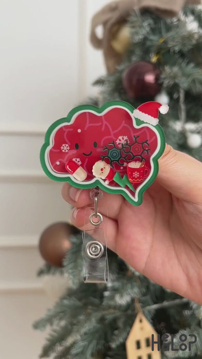 Brain Shaker Christmas Badge Reel
