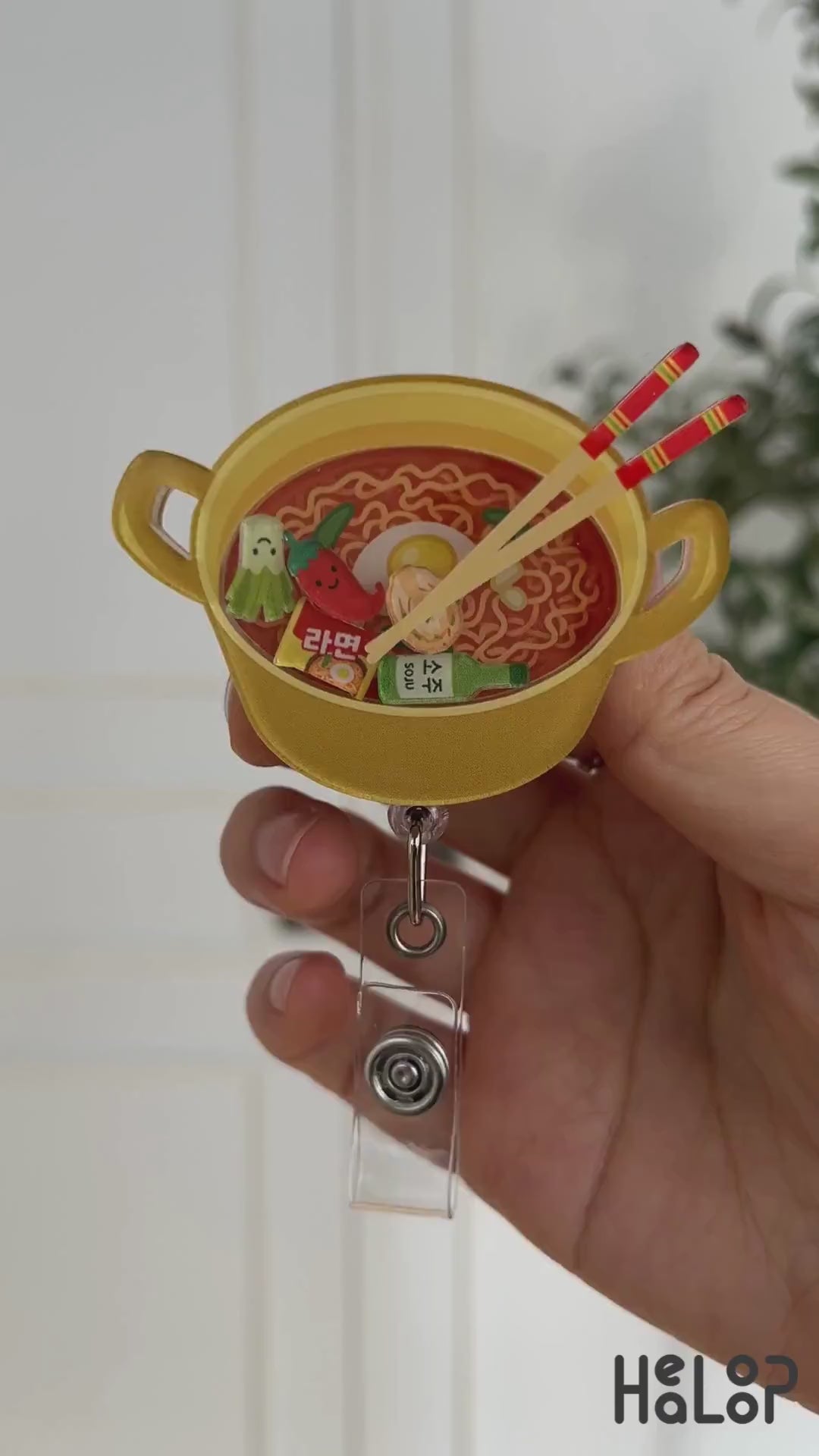 Korean ramen shaker badge reel video