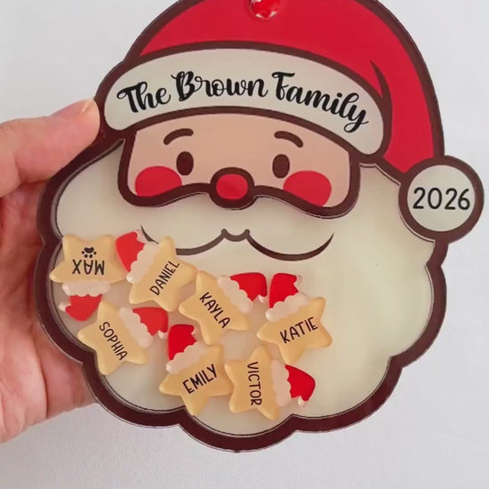 Custom Family Christmas Shaker Ornament